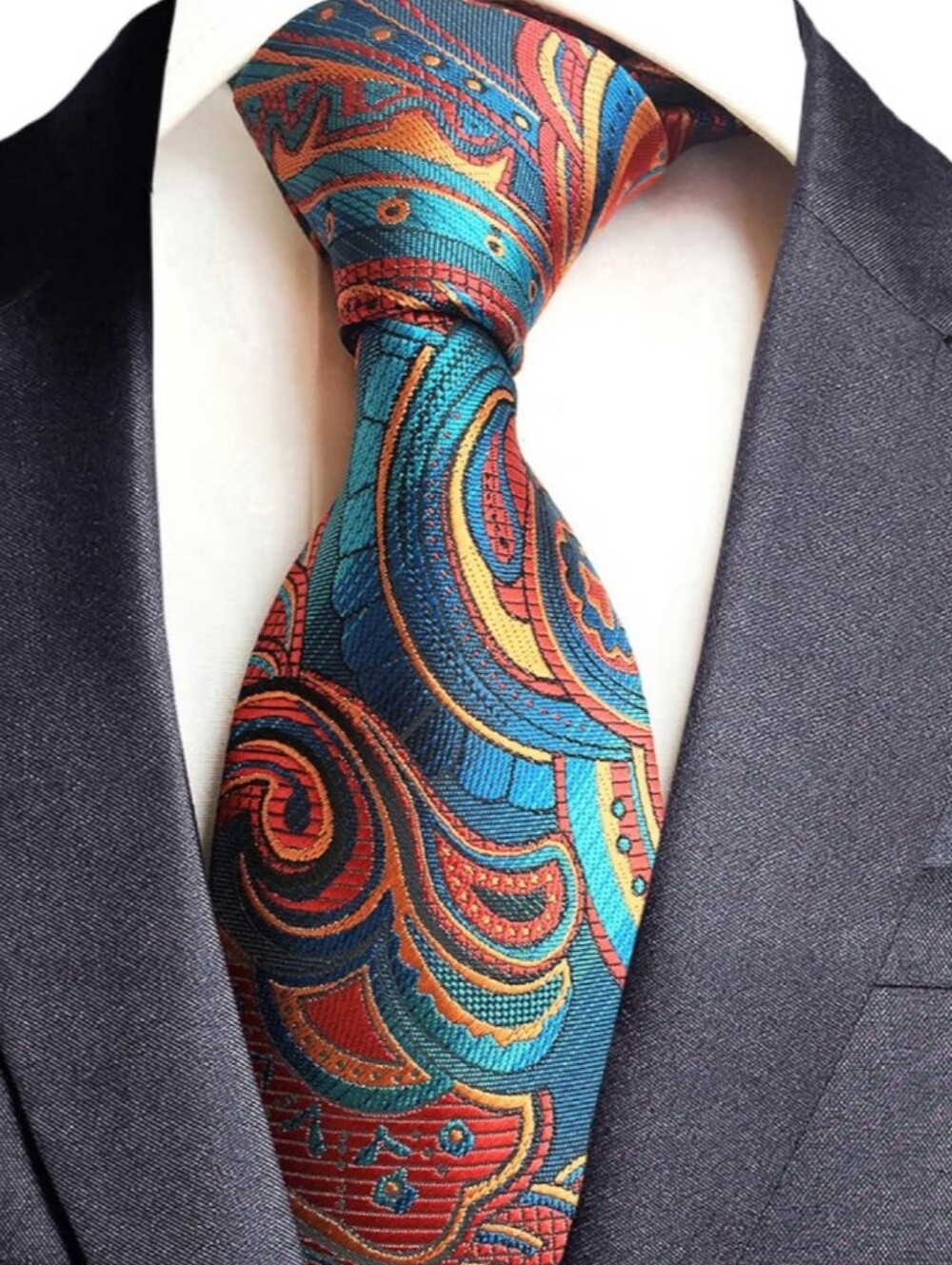 NEW! Colorful Paisley Silk Tie